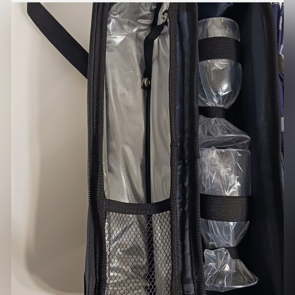 NWT LEXI HOME 7-PIECE BEVERAGE CARRIER TOTE BAG W/ACCESSORIES PLASTIC BEVERAGE - Picture 5 of 10